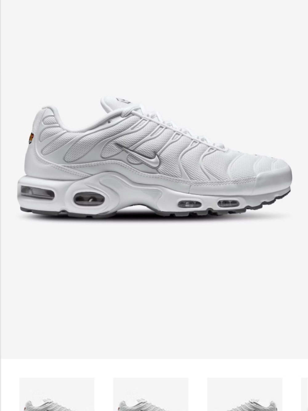 Nike White Air Max Plus TN Running Shoes